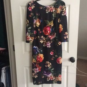 Black, floral dress